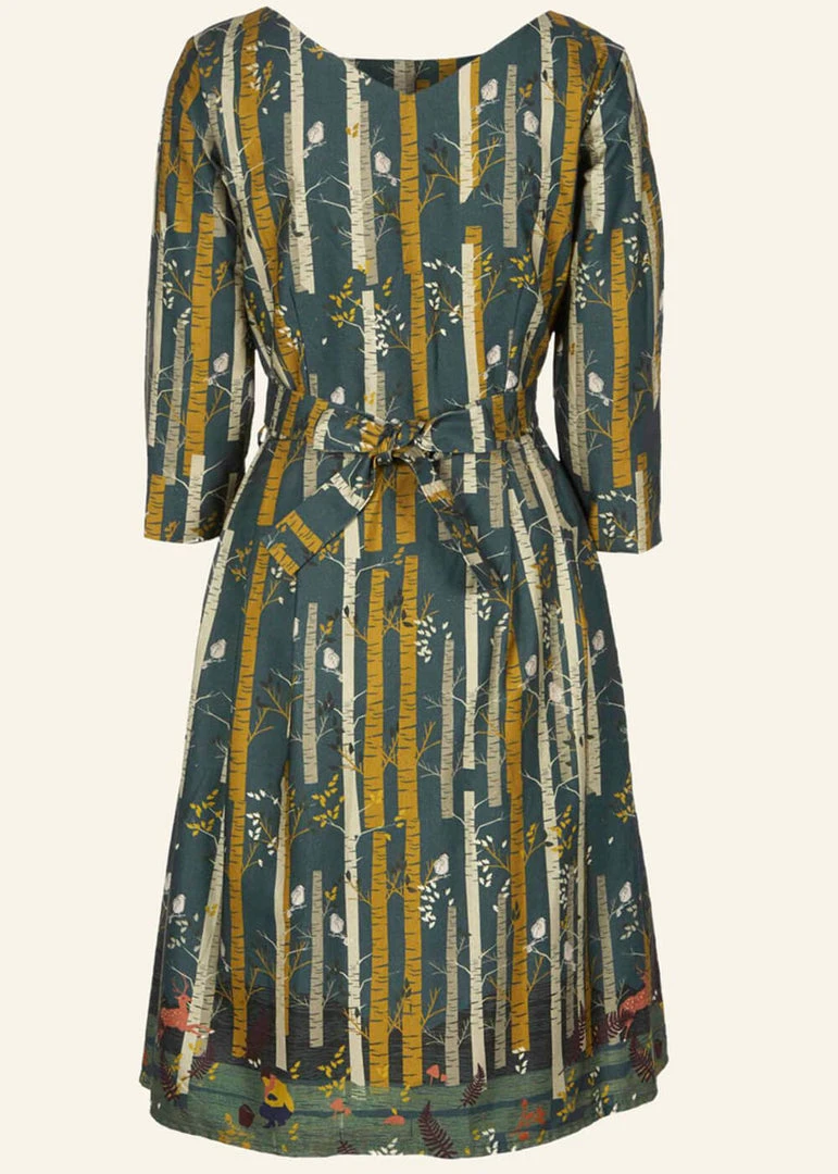 Palava Beatrice Silver Birch 50's Dress Teal