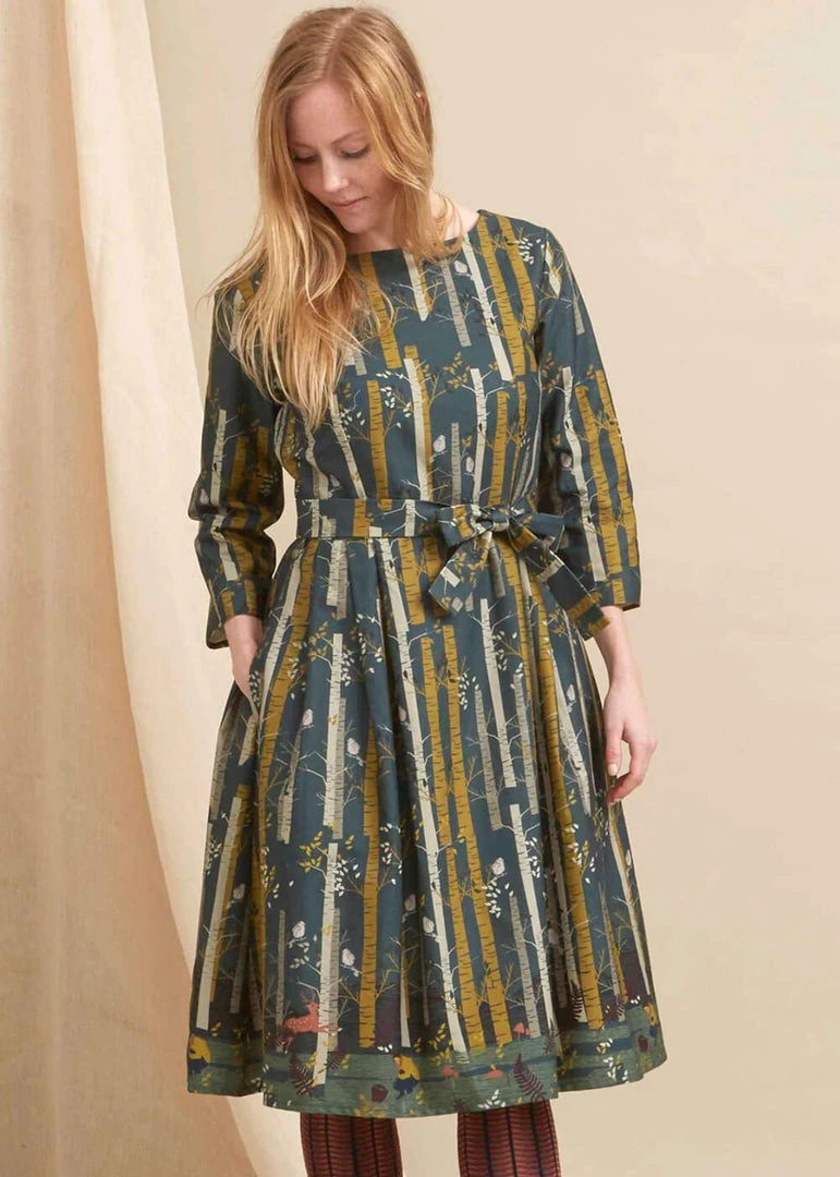 Palava Beatrice Silver Birch 50's Dress Teal