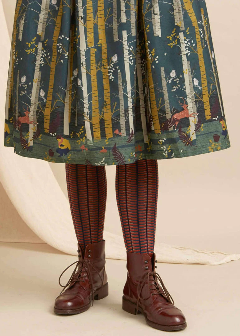 Palava Beatrice Silver Birch 50's Dress Teal