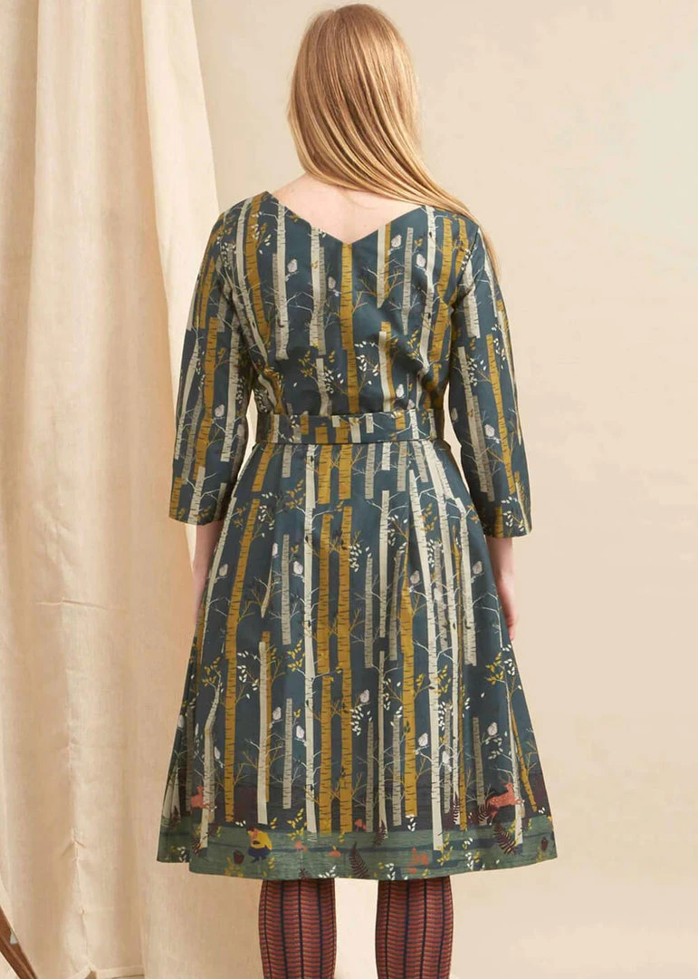 Palava Beatrice Silver Birch 50's Dress Teal