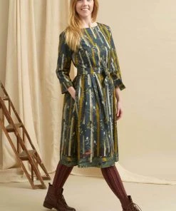 Palava Beatrice Silver Birch 50's Dress Teal