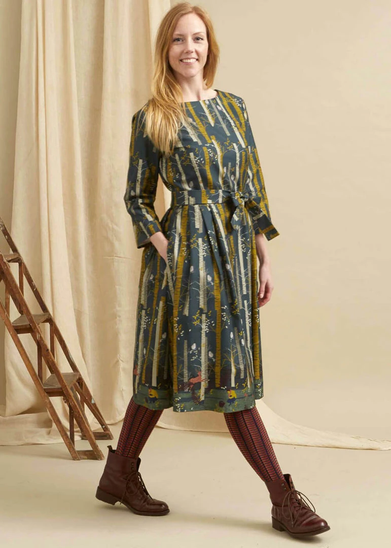 Palava Beatrice Silver Birch 50's Dress Teal