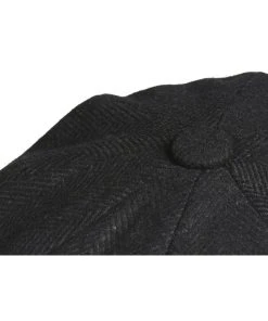 Peaky Blinders Newsboy Herringbone Cap Black