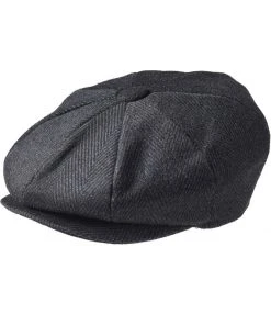 New In Peaky Blinders Newsboy Pinstripe Cap Black