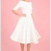 New In Pretty Dress Company Hepburn 50's Swing Dress Ivory