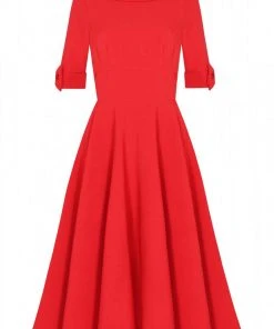 Pretty Dress Company Hollywood 50's Swing Dress Red New In