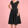 Pretty Dress Company Hourglass 50's Swing Dress Black
