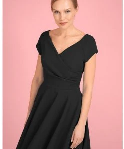 Pretty Dress Company Hourglass 50's Swing Dress Black