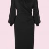 New In Pretty Dress Company Jenson 50's Pencil Dress Black