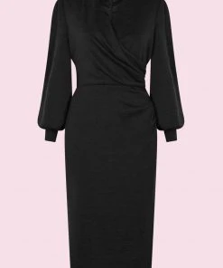 New In Pretty Dress Company Jenson 50's Pencil Dress Black
