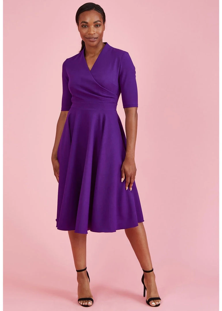 Pretty Dress Company Leyla 50's Swing Dress Purple