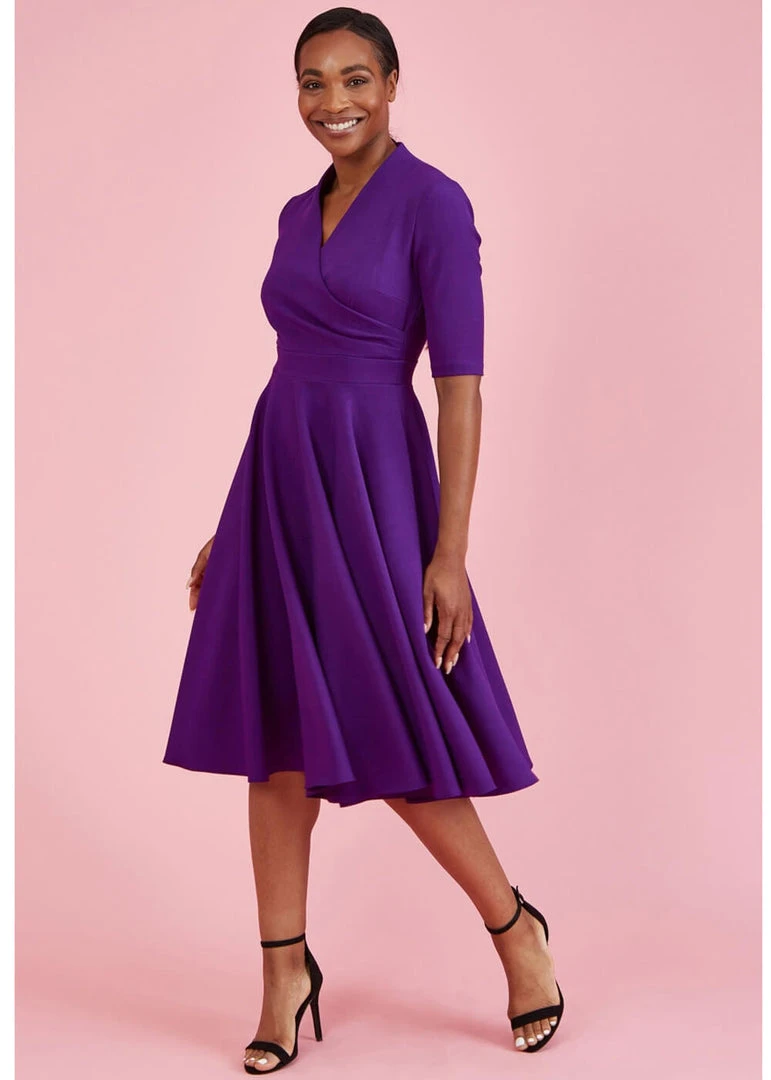 Pretty Dress Company Leyla 50's Swing Dress Purple