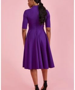 Pretty Dress Company Leyla 50's Swing Dress Purple