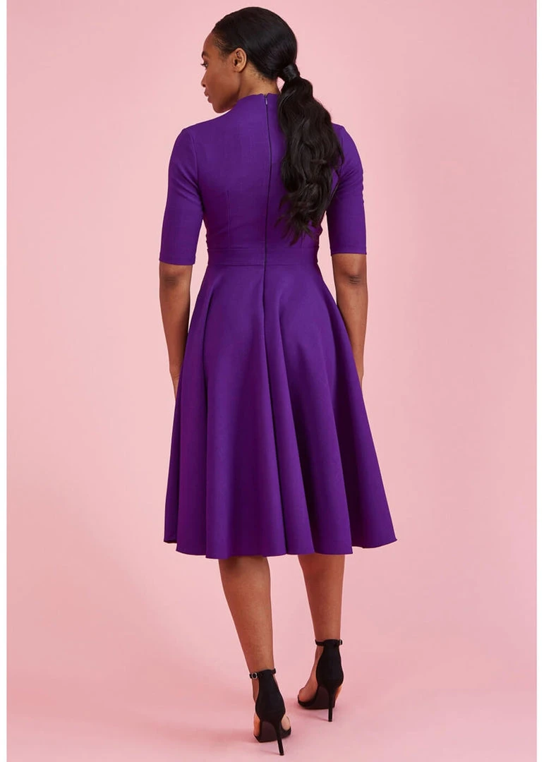Pretty Dress Company Leyla 50's Swing Dress Purple