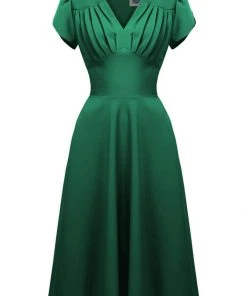 Pretty Retro Classic 50's Swing Dress Green New In