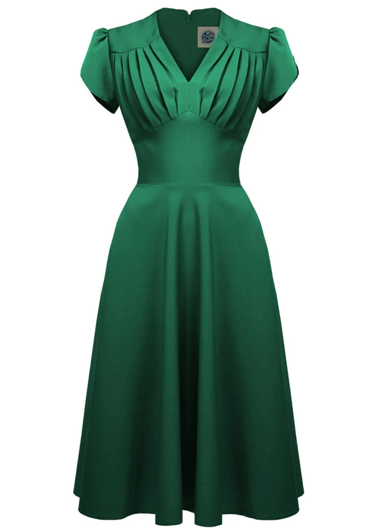 Pretty Retro Classic 50's Swing Dress Green New In