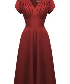 Pretty Retro Classic 50's Swing Dress Red