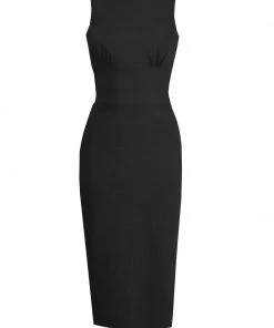 New In Pretty Retro Wiggle To Impress 50's Dress Black