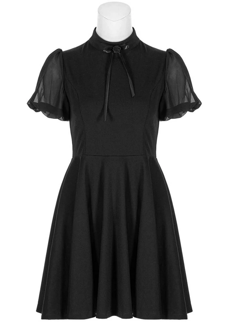 Punk Rave Heart Mosaic Dress Black