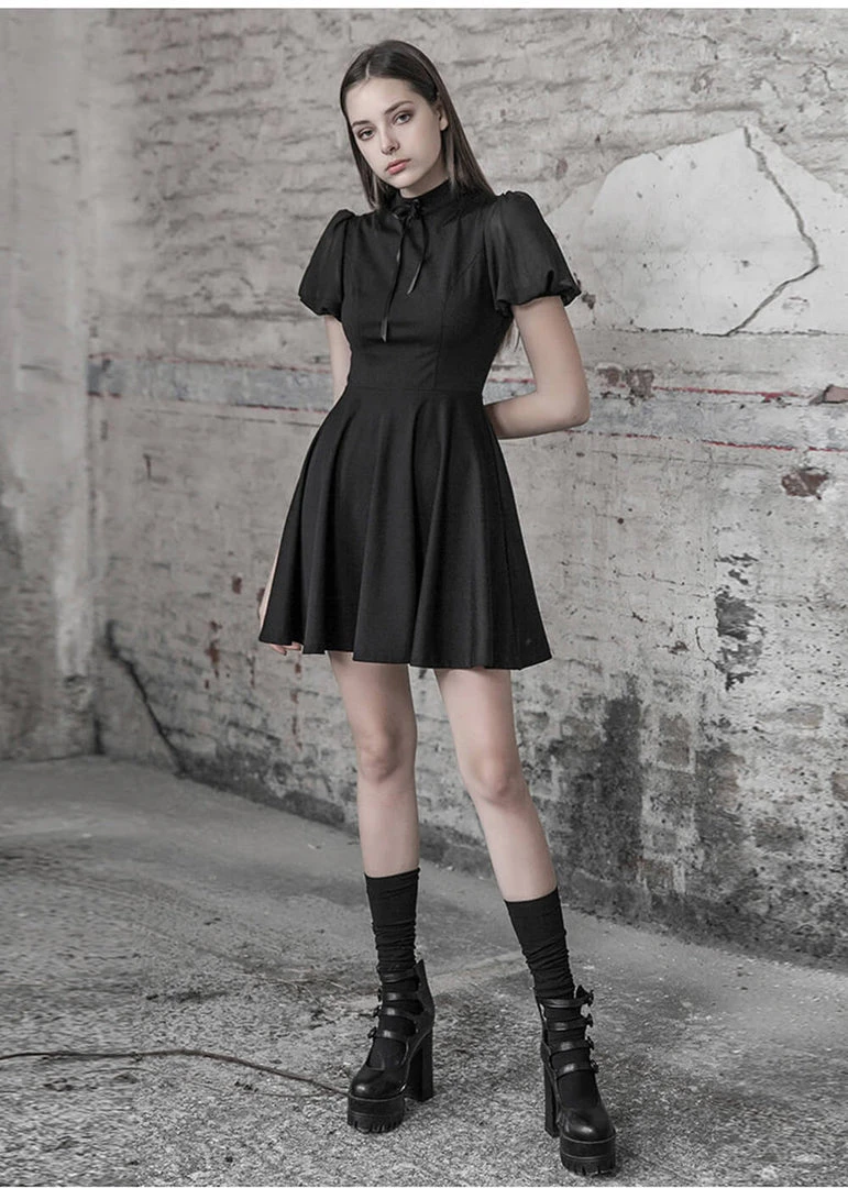 Punk Rave Heart Mosaic Dress Black