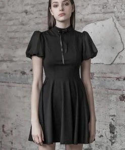 Punk Rave Heart Mosaic Dress Black