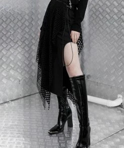 Punk Rave Bionic Mesh Skirt Black