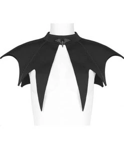 Punk Rave Bat Capelet Black