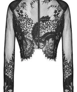Punk Rave Coven Lace Top Black New In