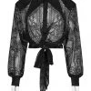 New In Punk Rave Gypsy Lace Blouse Black