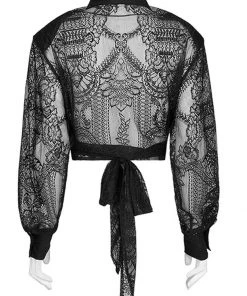 New In Punk Rave Gypsy Lace Blouse Black