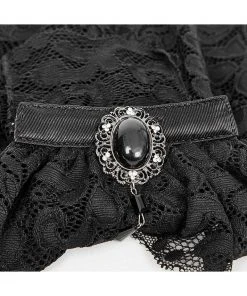 New In Punk Rave Lace Cravat Black