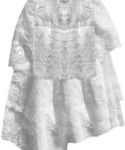 New In Punk Rave Lace Cravat White