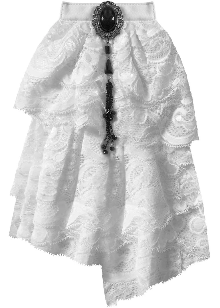 New In Punk Rave Lace Cravat White