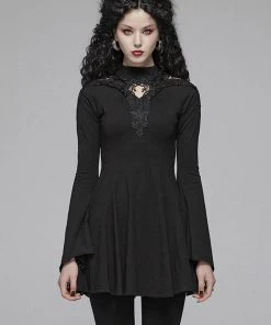 New In Punk Rave Aquilégia Dress Black