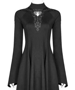 New In Punk Rave Aquilégia Dress Black