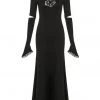Punk Rave Minerva Rose Maxi Dress Black