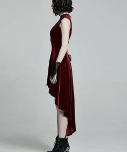 Punk Rave Aurora Velvet Dress Red New In