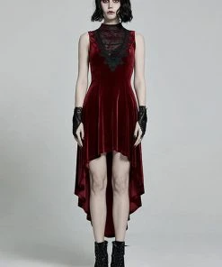 Punk Rave Aurora Velvet Dress Red New In