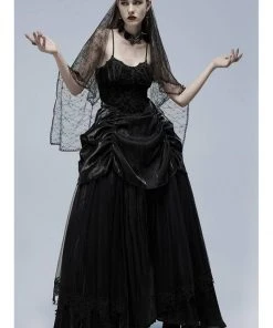 Punk Rave Dark Romance Dress Black
