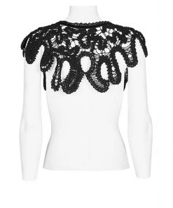 Punk Rave Hallow Lace Collar Black