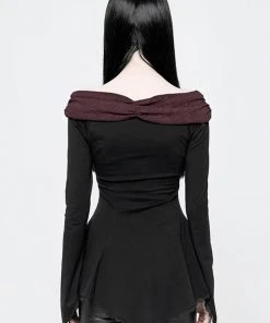 Punk Rave Beauteous Olorea Top Black Red