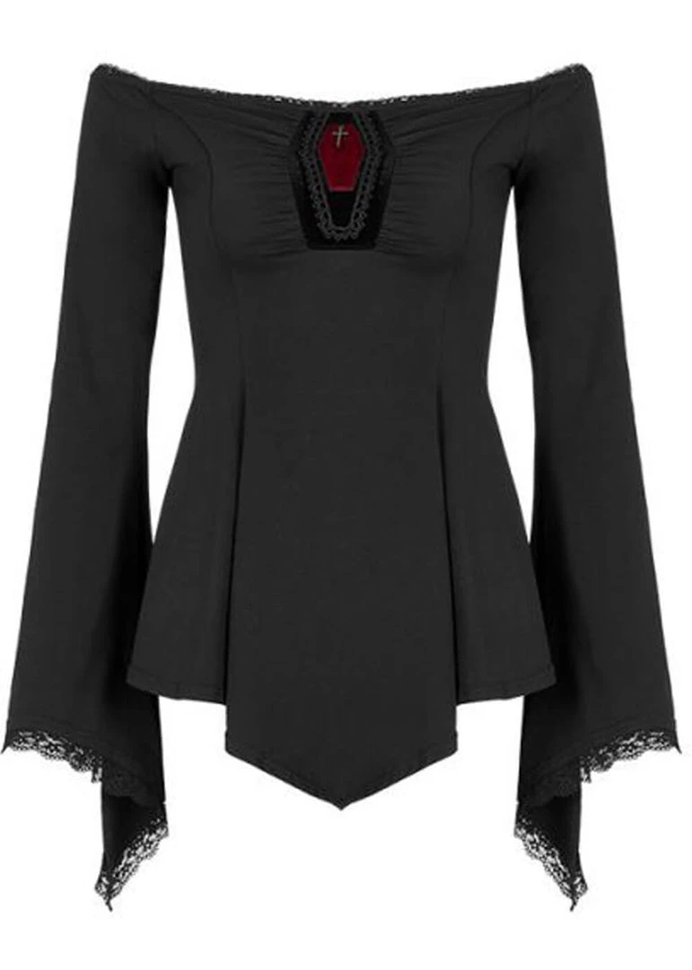 Punk Rave Coffin Top Black New In