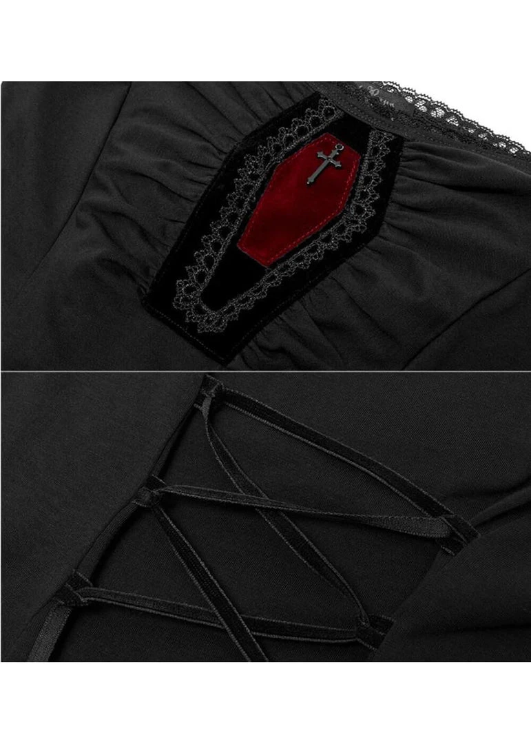 Punk Rave Coffin Top Black New In