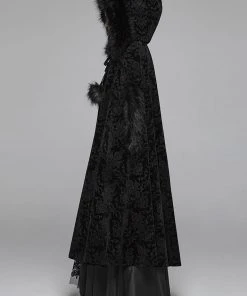 New In Punk Rave Snowfall Cloak Cape Black