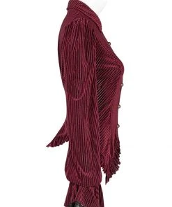 New In Punk Rave The Manor Velvet Blouse Red