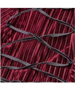 New In Punk Rave The Manor Velvet Blouse Red