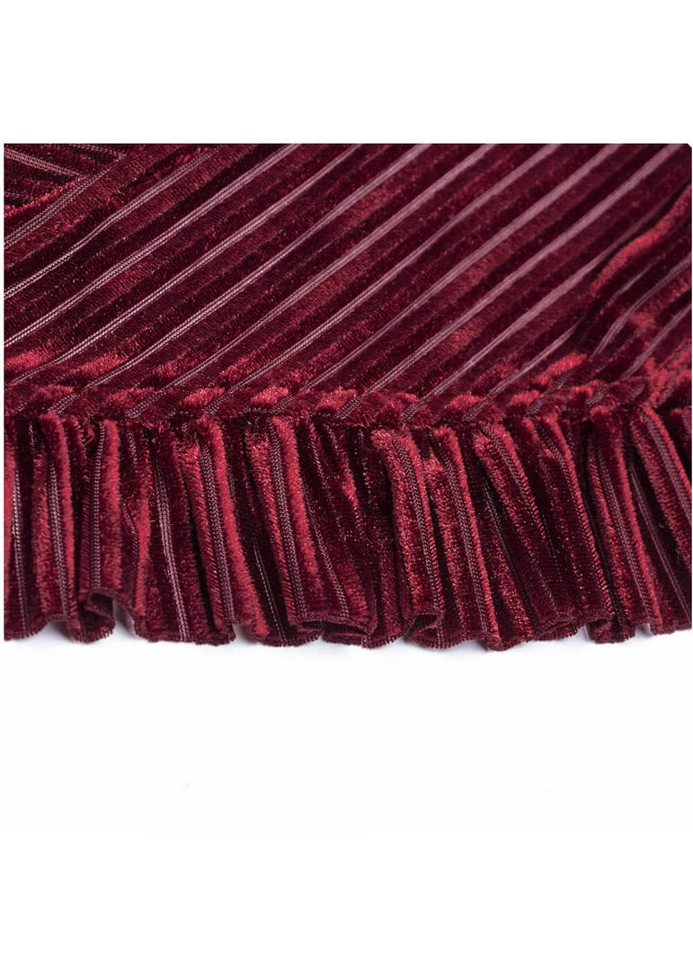 New In Punk Rave The Manor Velvet Blouse Red