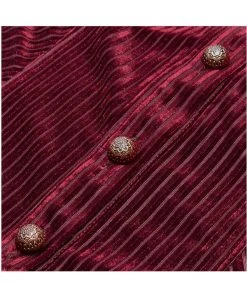 New In Punk Rave The Manor Velvet Blouse Red