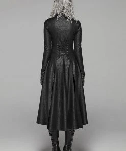 New In Punk Rave Underworld Coat Black