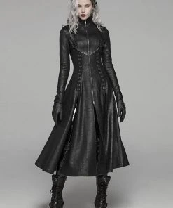 New In Punk Rave Underworld Coat Black